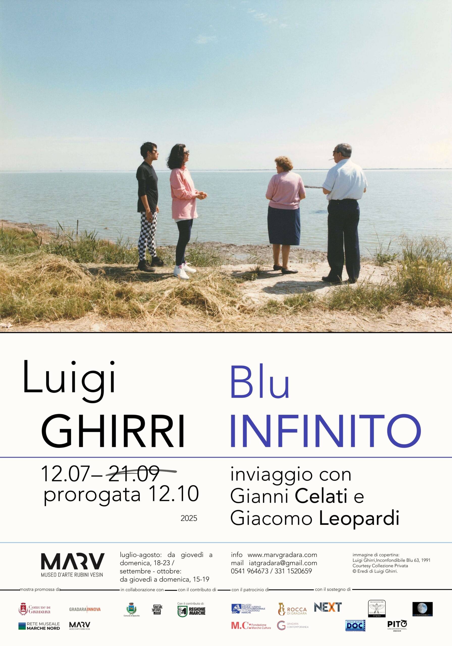 locandina della mostra Luigi Ghirri - Blu Infinito
