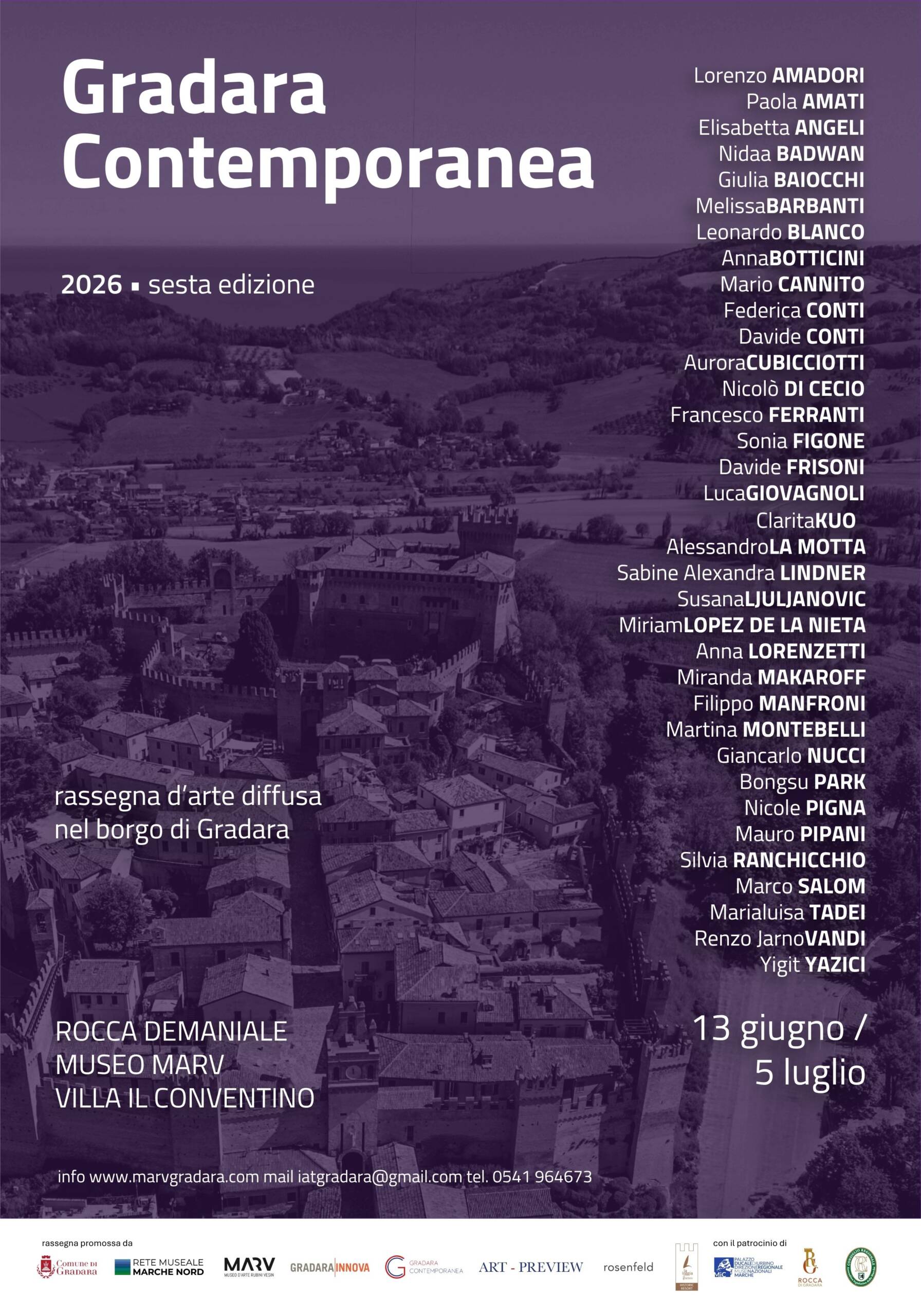 locandina mostra Gradara Contemporanea 2026